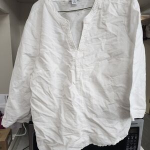 Liz Claiborne Women's White Button Down Shirt
